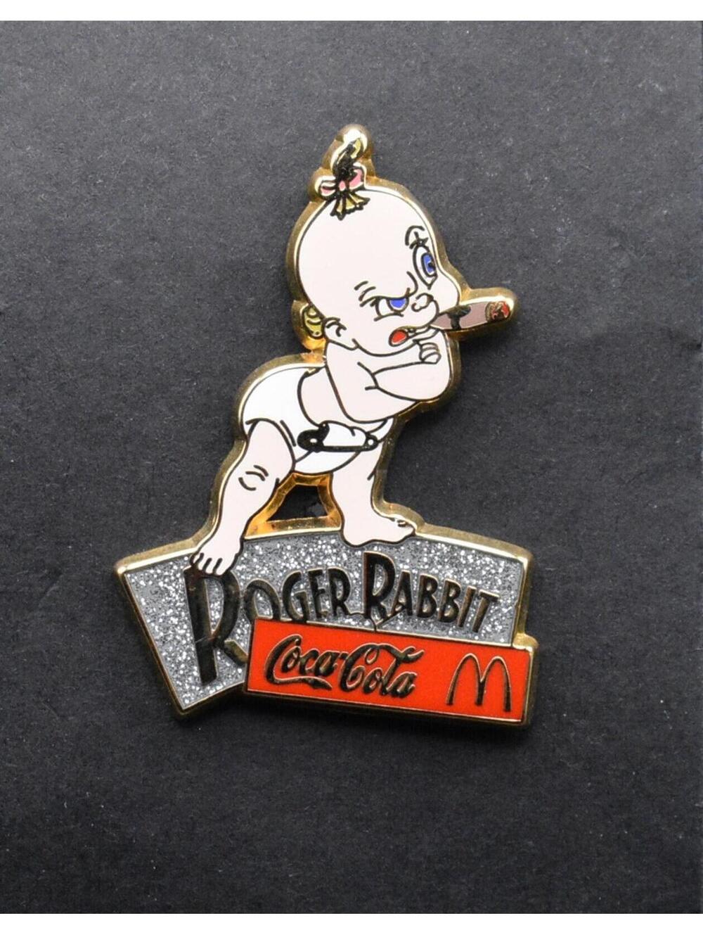 Disney Jessica Roger Rabbit Baby Herman Coca Cola McDonald's Glitter Pin (C5)
